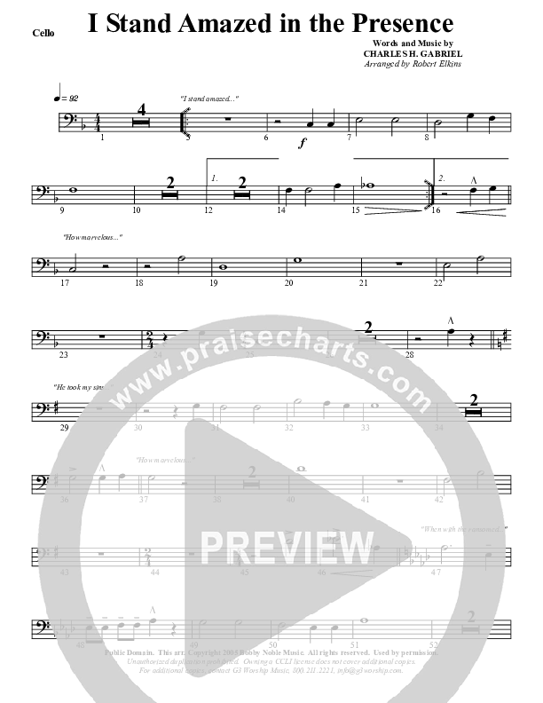 I Stand Amazed Cello (G3 Worship)