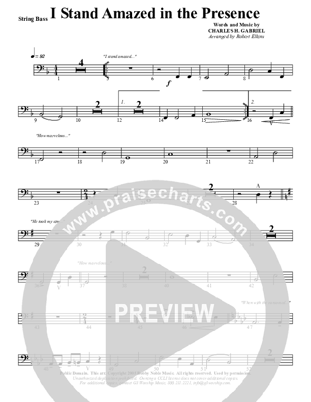 I Stand Amazed Double Bass (G3 Worship)