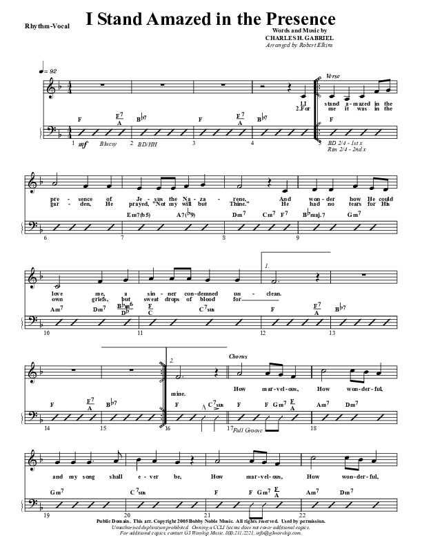 I Stand Amazed Rhythm/Vocal (G3 Worship)