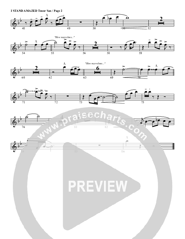 I Stand Amazed Tenor Sax 2 (G3 Worship)