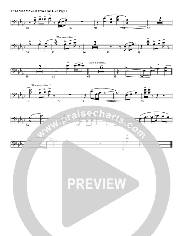 I Stand Amazed Trombone 1/2 (G3 Worship)