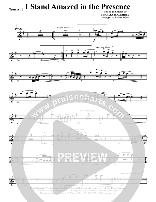 I Stand Amazed Trumpet 1 (G3 Worship)