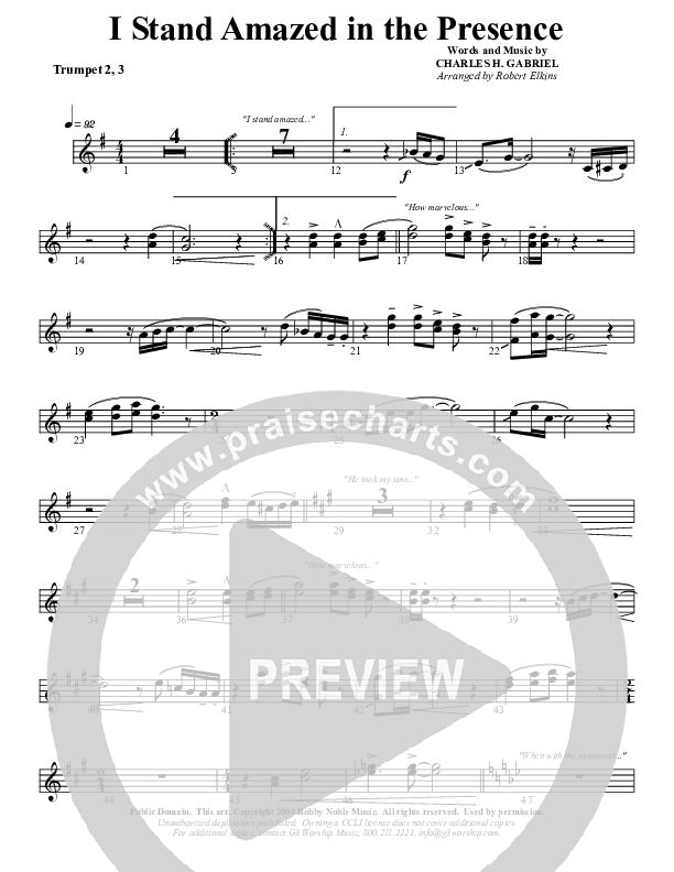 I Stand Amazed Trumpet 2/3 (G3 Worship)