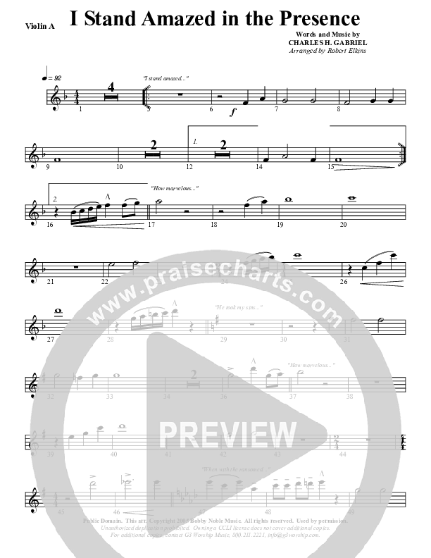 I Stand Amazed Violin 1 (G3 Worship)