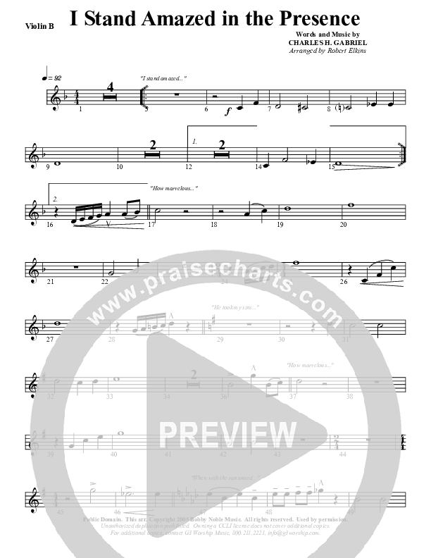 I Stand Amazed Violin 2 (G3 Worship)