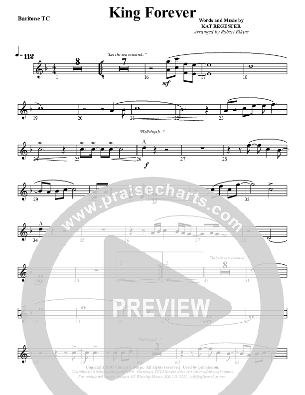 King Forever Baritone TC (G3 Worship)