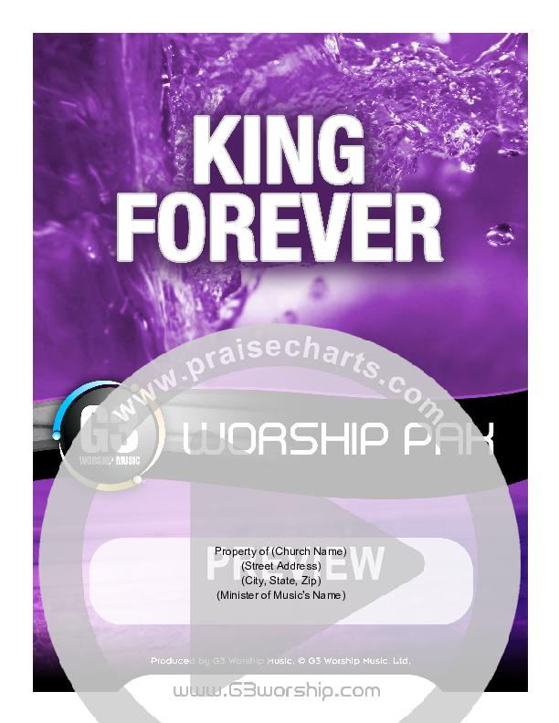 King Forever Cover Sheet (G3 Worship)