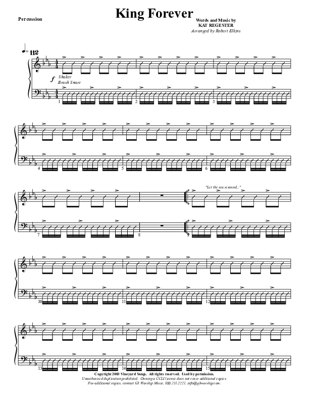 King Forever Percussion (G3 Worship)