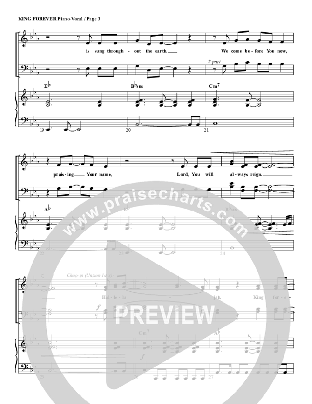 King Forever Lead & Piano (G3 Worship)