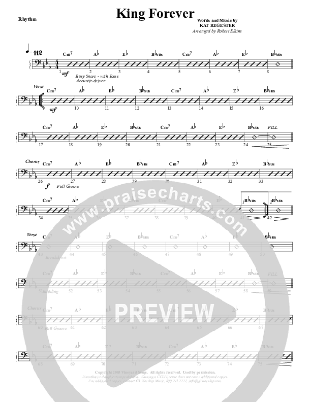 King Forever Rhythm Chart (G3 Worship)