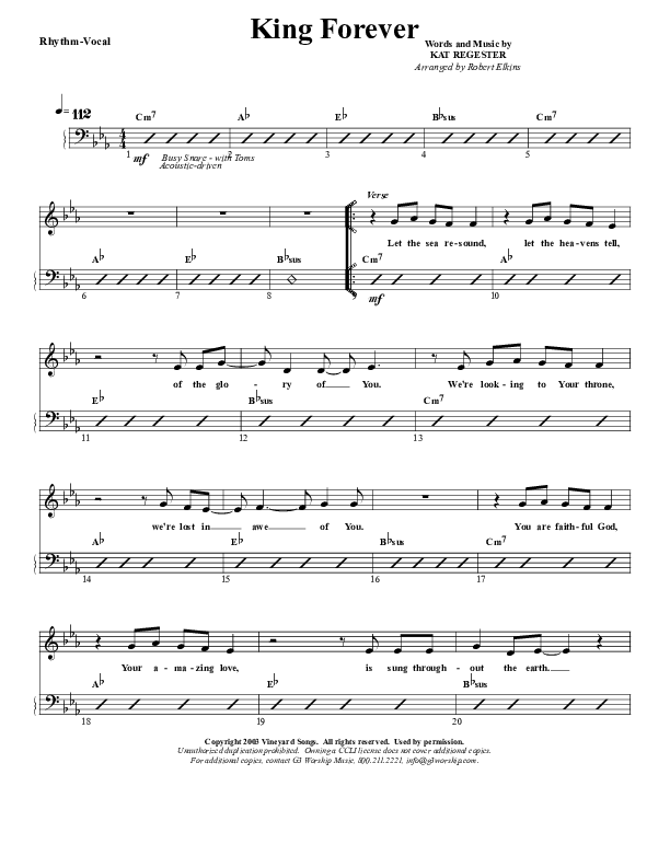 King Forever Rhythm/Vocal (G3 Worship)