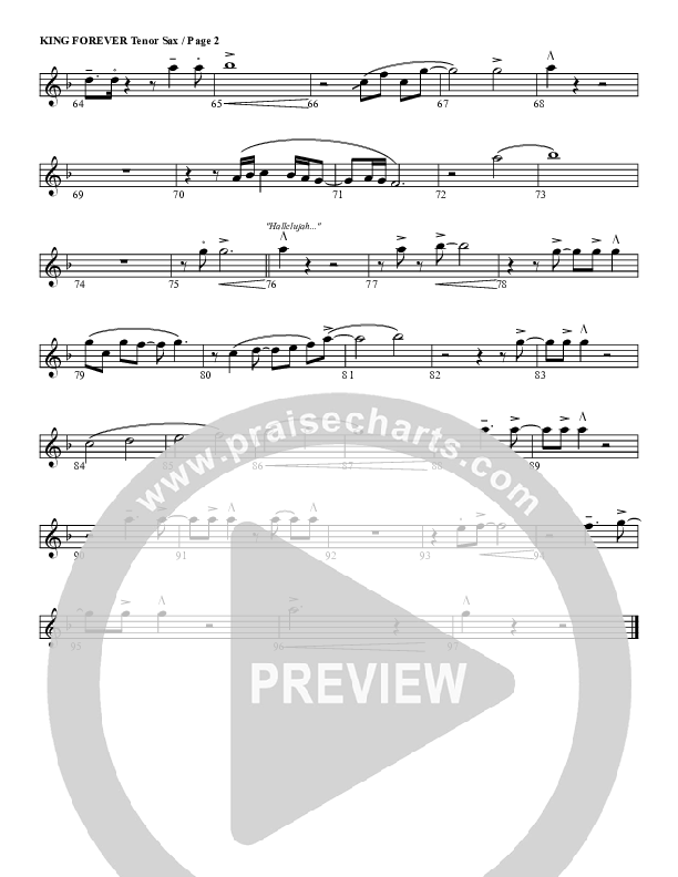 King Forever Tenor Sax 2 (G3 Worship)