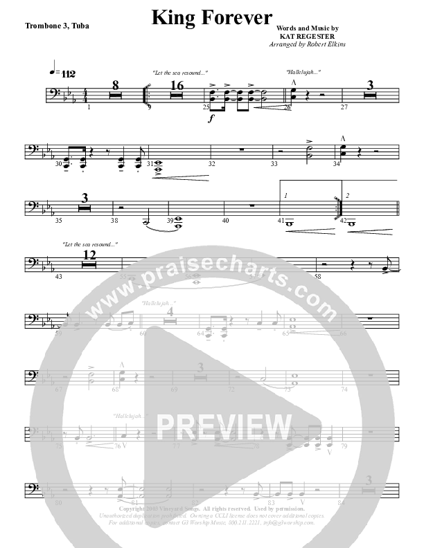 King Forever Trombone 3/Tuba (G3 Worship)