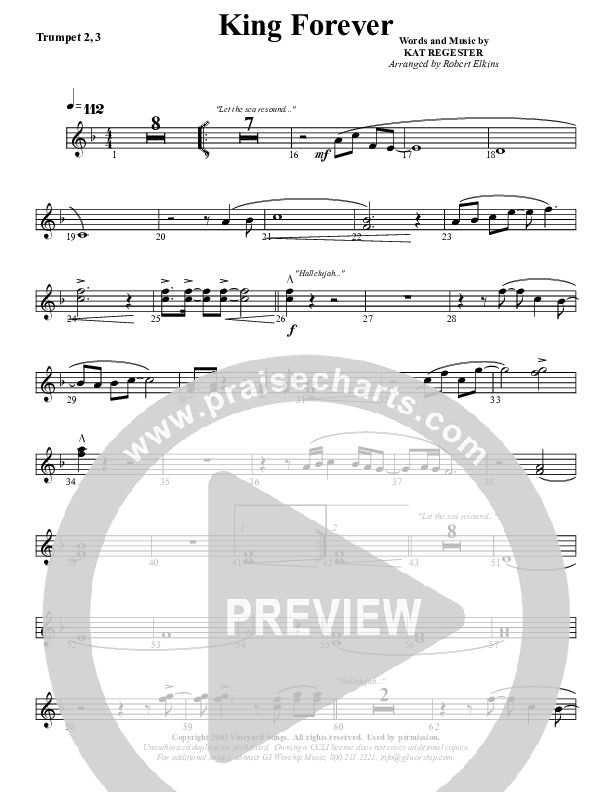 King Forever Trumpet 2/3 (G3 Worship)