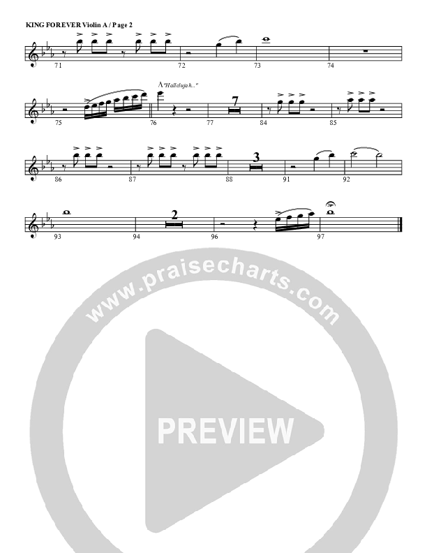 King Forever Violin 1 (G3 Worship)