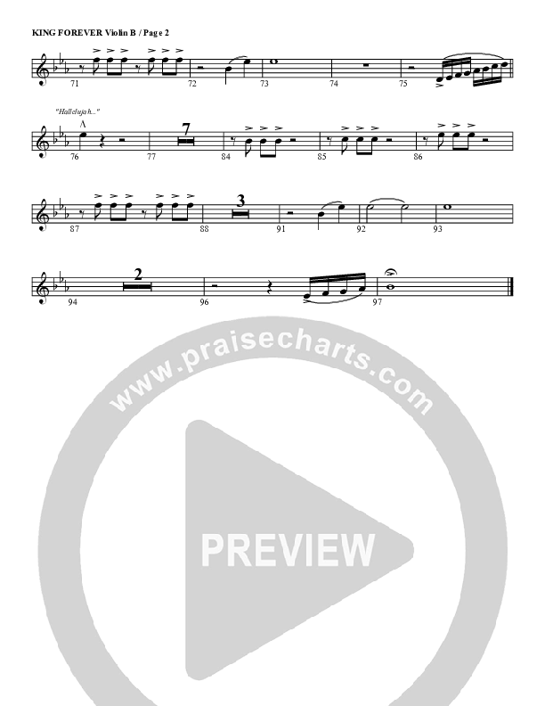 King Forever Violin 2 (G3 Worship)