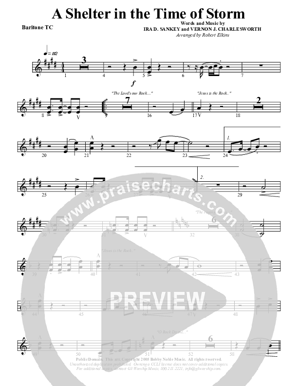Shelter In The Time Of Storm Baritone TC (G3 Worship)