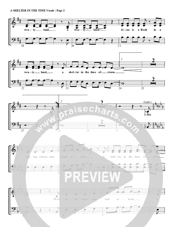 Shelter In The Time Of Storm Choir Sheet (G3 Worship)
