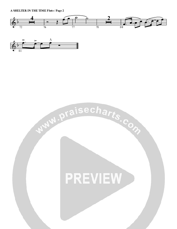 Shelter In The Time Of Storm Flute (G3 Worship)