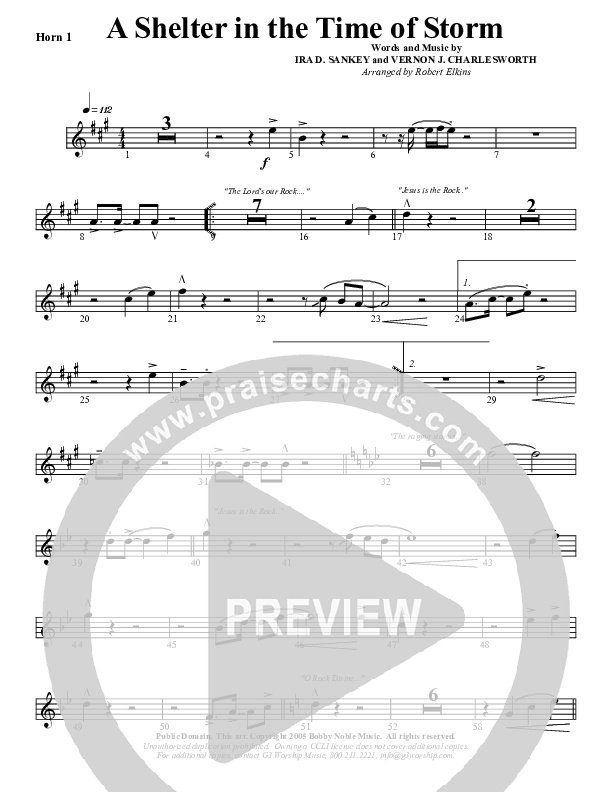 Shelter In The Time Of Storm French Horn 1 (G3 Worship)