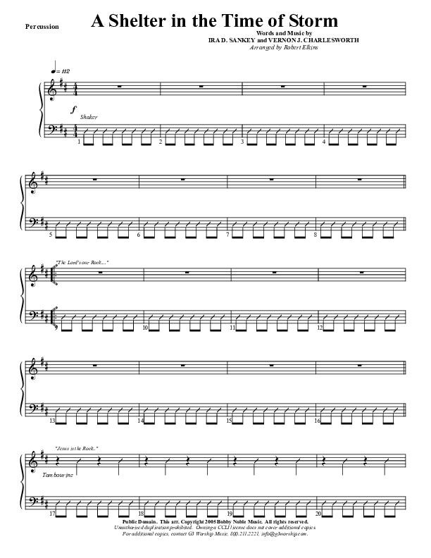 Shelter In The Time Of Storm Percussion (G3 Worship)
