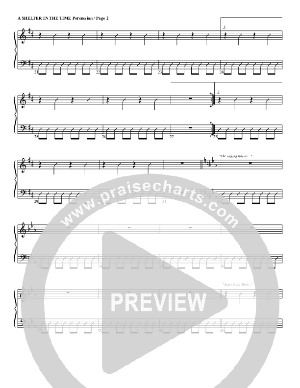 Shelter In The Time Of Storm Percussion (G3 Worship)