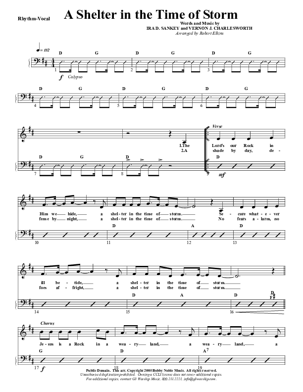 Shelter In The Time Of Storm Rhythm/Vocal (G3 Worship)
