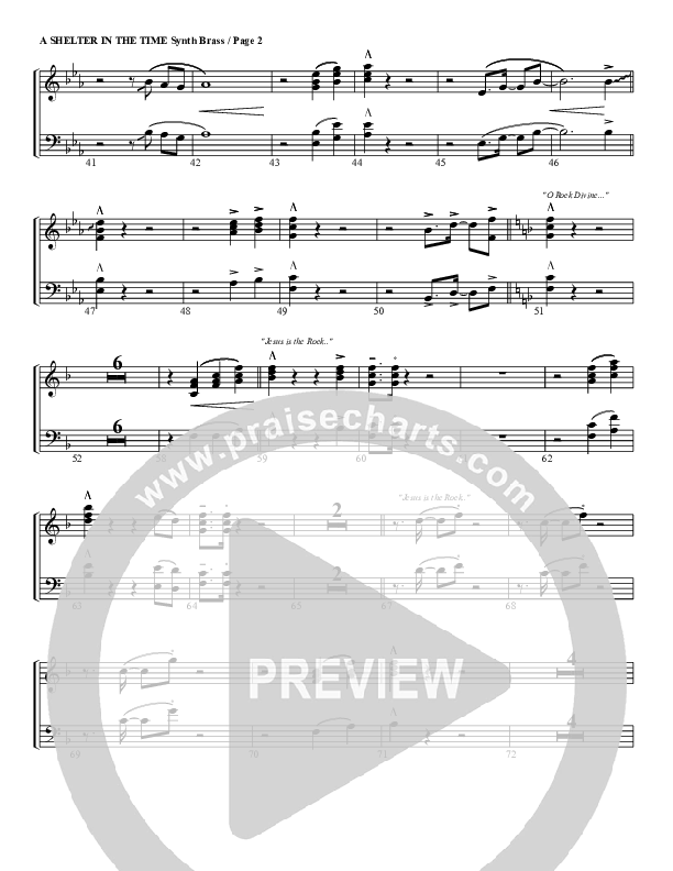 Shelter In The Time Of Storm Synth Brass (G3 Worship)