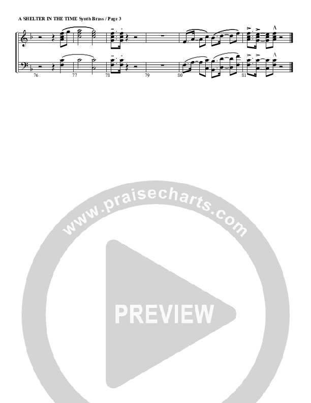 Shelter In The Time Of Storm Synth Brass (G3 Worship)