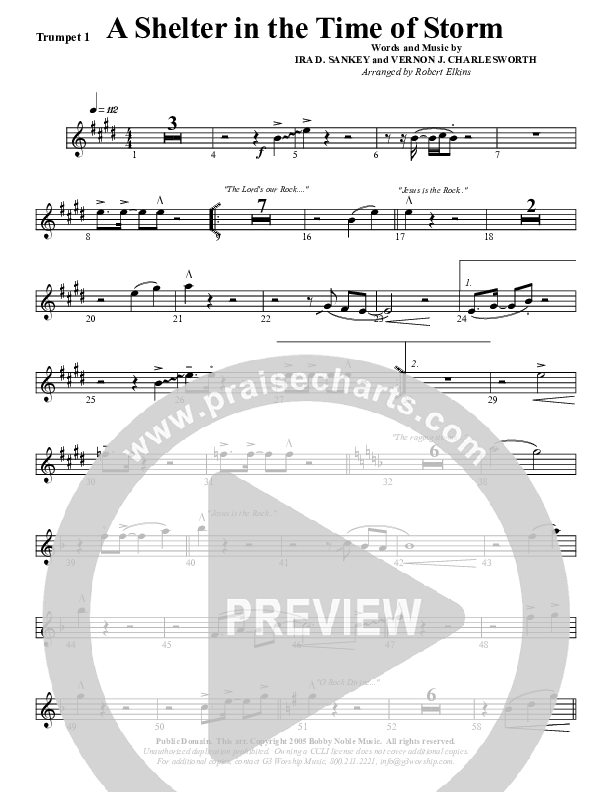 Shelter In The Time Of Storm Trumpet 1 (G3 Worship)