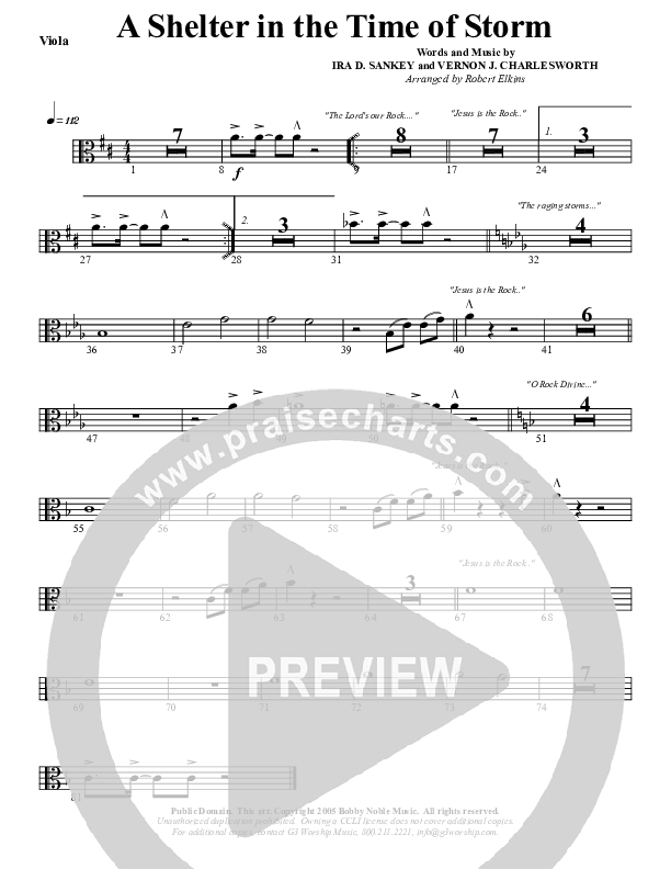 Shelter In The Time Of Storm Viola (G3 Worship)