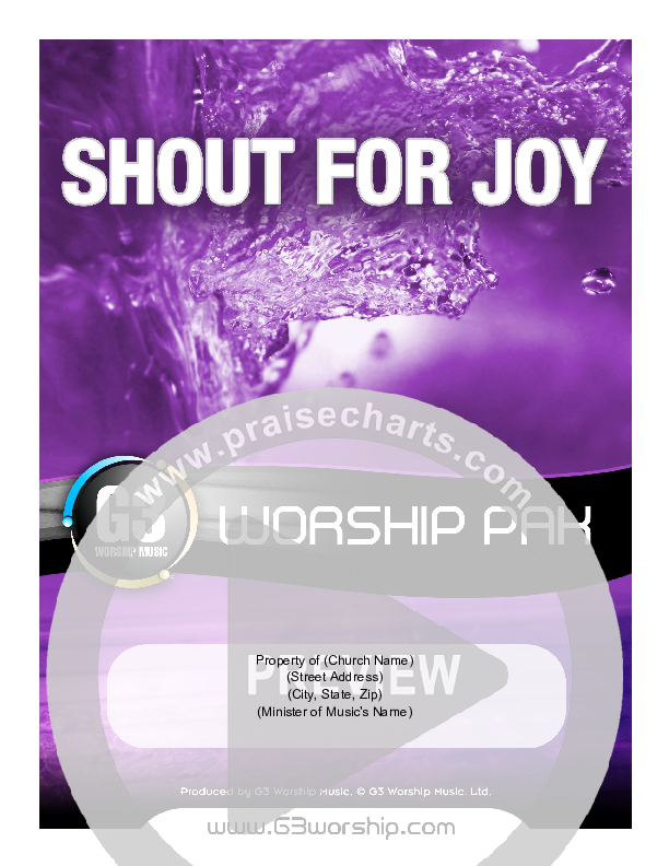 Shout For Joy Cover Sheet (G3 Worship)