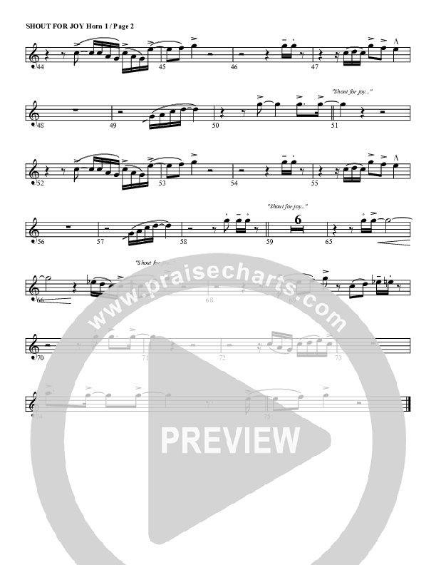 Shout For Joy French Horn 1 (G3 Worship)