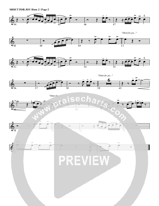 Shout For Joy French Horn 2 (G3 Worship)