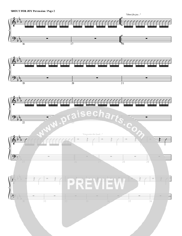 Shout For Joy Percussion (G3 Worship)