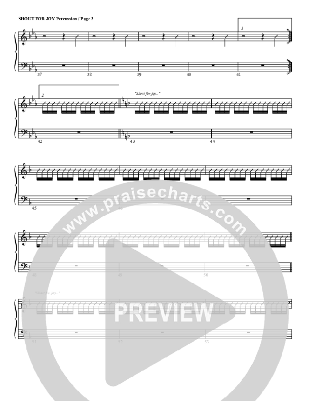 Shout For Joy Percussion (G3 Worship)