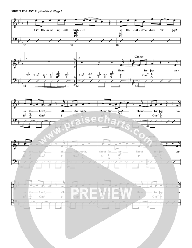 Shout For Joy Rhythm/Vocal (G3 Worship)