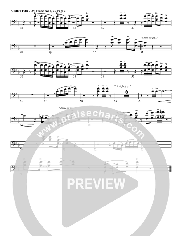Shout For Joy Trombone 1/2 (G3 Worship)