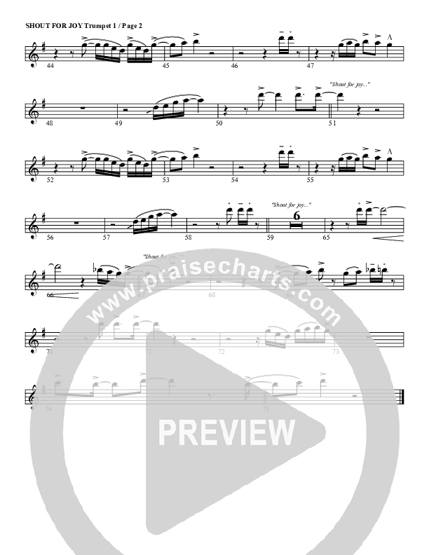 Shout For Joy Trumpet 1 (G3 Worship)