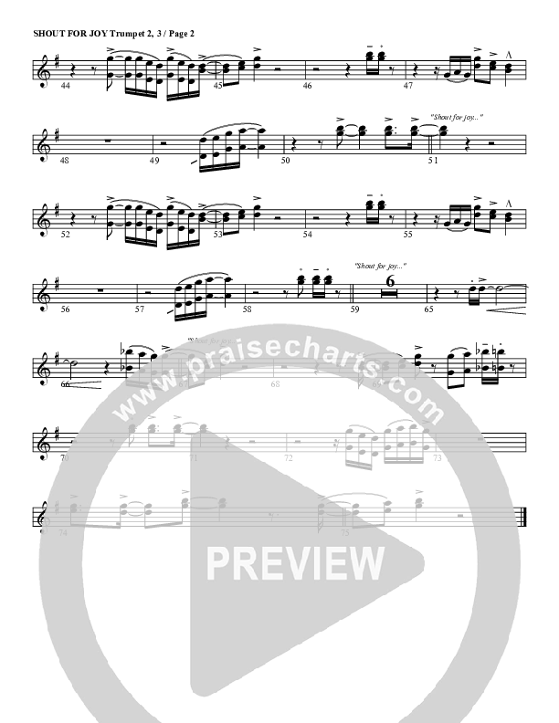 Shout For Joy Trumpet 2/3 (G3 Worship)