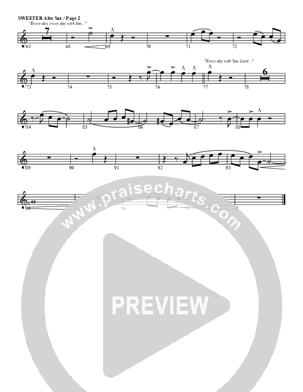 Sweeter Alto Sax (G3 Worship)