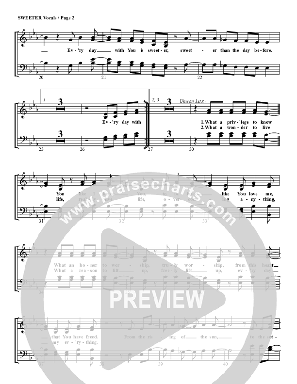 Sweeter Choir Vocals (SATB) (G3 Worship)