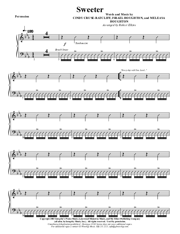 Sweeter Percussion (G3 Worship)