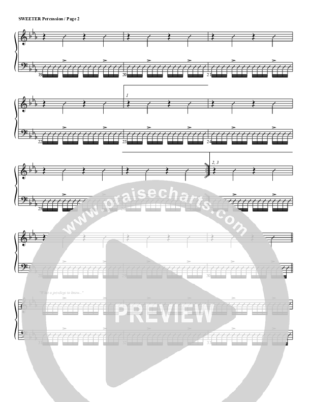 Sweeter Percussion (G3 Worship)