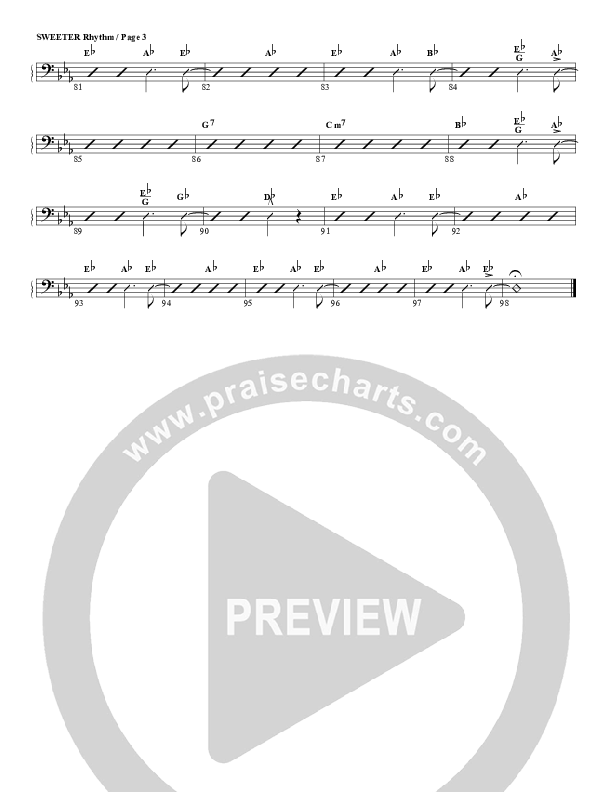 Sweeter Rhythm Chart (G3 Worship)