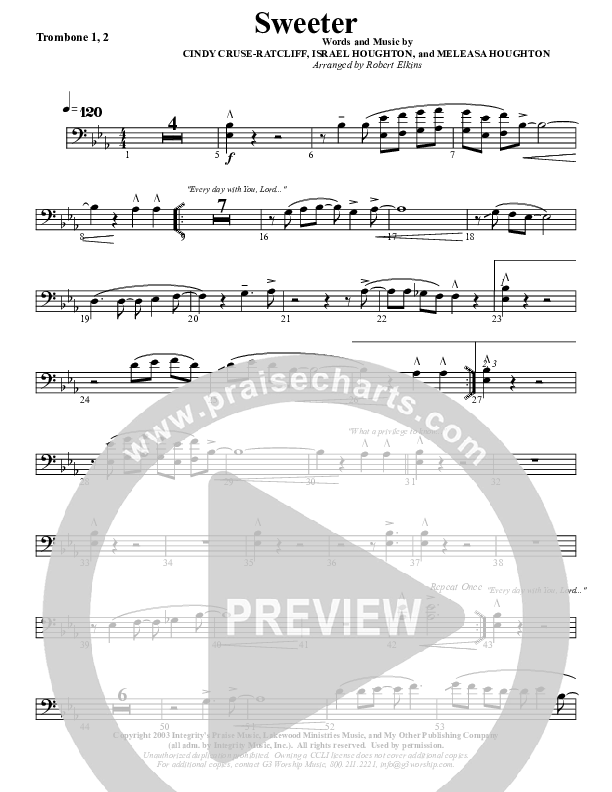 Sweeter Trombone 1/2 (G3 Worship)