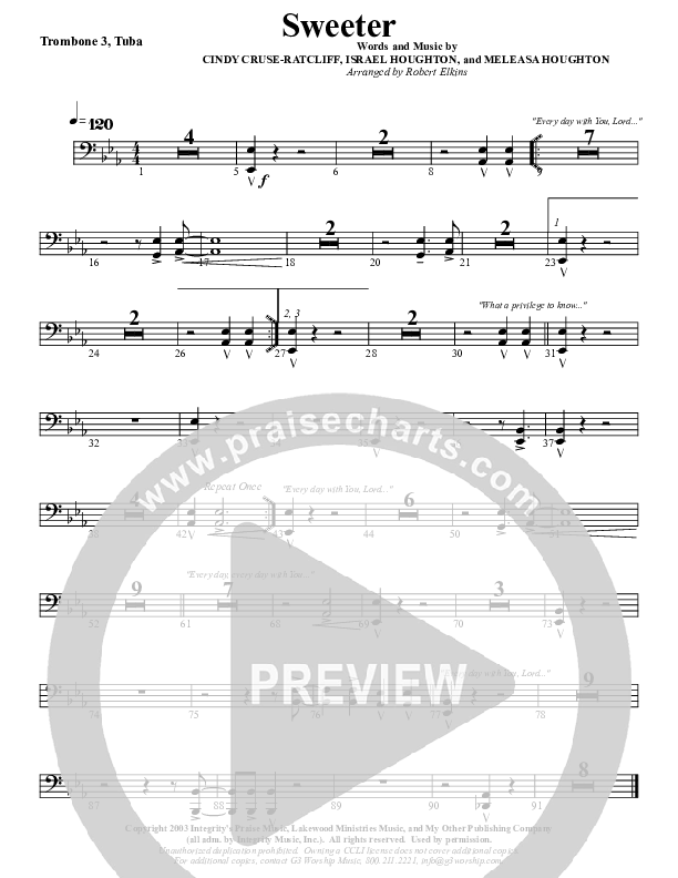 Sweeter Trombone 3/Tuba (G3 Worship)