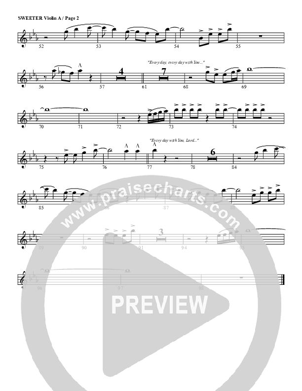 Sweeter Violin 1 (G3 Worship)