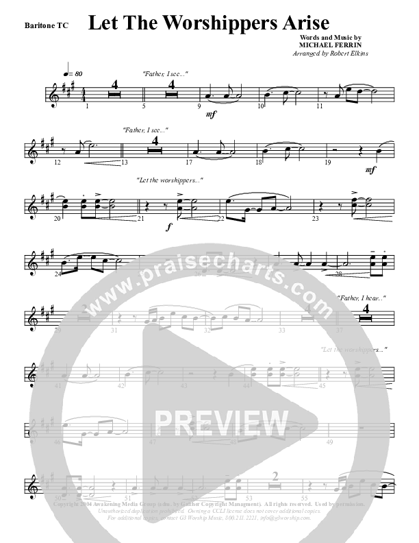 Let The Worshippers Arise Bari Sax (G3 Worship)