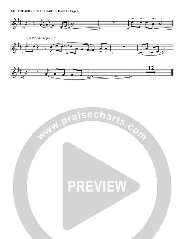 Let The Worshippers Arise French Horn 2 (G3 Worship)